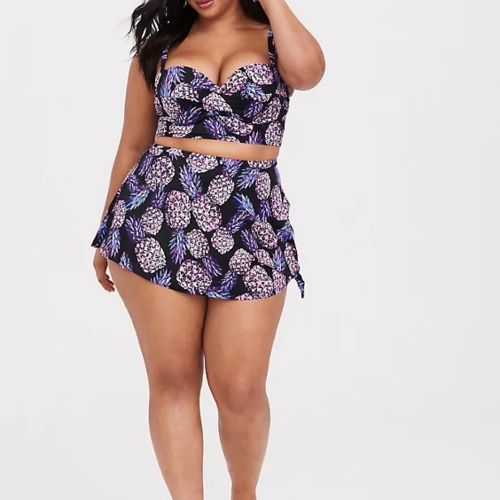 Torrid Pineapple Swim Skirt Only